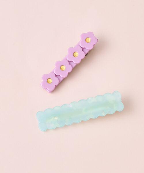 BIRTHDAY BAR(バースデイバー)の「KIDS HAIR PIN フラワーともくもく(ヘアピン・レディース・パープル/ホワイト・0)」の7枚目の写真
