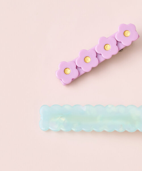 BIRTHDAY BAR(バースデイバー)の「KIDS HAIR PIN フラワーともくもく(ヘアピン・レディース・パープル/ホワイト・0)」の8枚目の写真