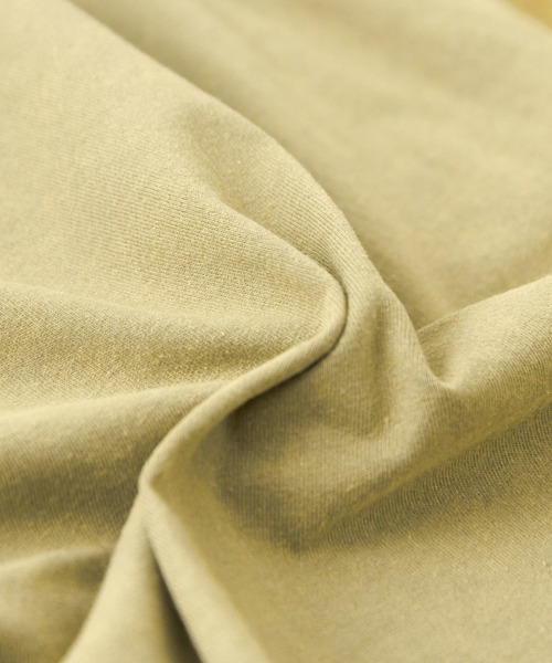 CUBE SUGAR（キューブシュガー）の「パウダー加工異素材切替裾ドロストプルオーバー（Tシャツ/カットソー・レディース・マルチ/スミクロ/サックスブルー/カーキ/レッド・M）」の10枚目の写真