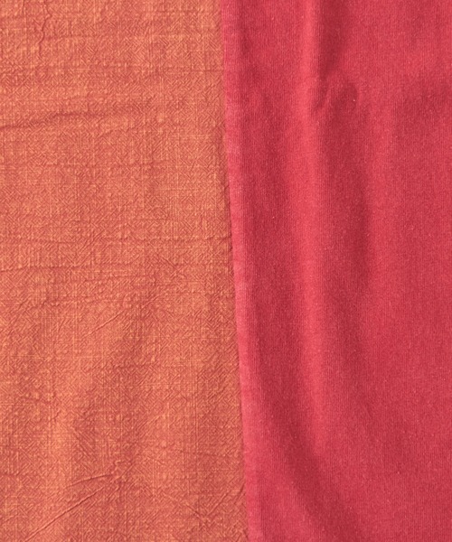 CUBE SUGAR（キューブシュガー）の「パウダー加工異素材切替裾ドロストプルオーバー（Tシャツ/カットソー・レディース・マルチ/スミクロ/サックスブルー/カーキ/レッド・M）」の16枚目の写真