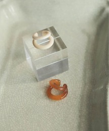 rapiecage | Wラインアクリルイヤカフ(イヤーカフ)