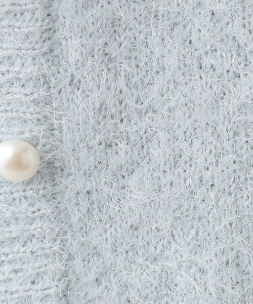 DRESKIP（ドレスキップ）の「【S-LL】ラメフェザー柄編みカーディガン（カーディガン/ボレロ・レディース・ライトベージュ/サックスブルー/ベージュ・04/03/02/01）」の11枚目の写真