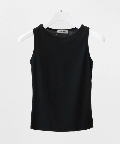 MANOF　シースルーレイヤードトップス　黒　マノフ　カットソー　Tシャツ MANOF（マノフ）の「LIKE LAYERED T SHIRTS（Tシャツ/カットソー