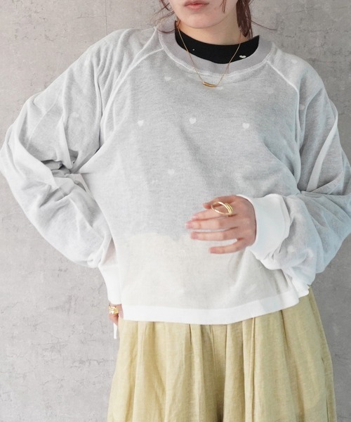 SELECT LEVERY(セレクトリベリー)の「配色カラーシアーニット(ニット/セーター・レディース・ブラック/ベージュ/オフホワイト/パープル・MEDIUM/LARGE)」の9枚目の写真