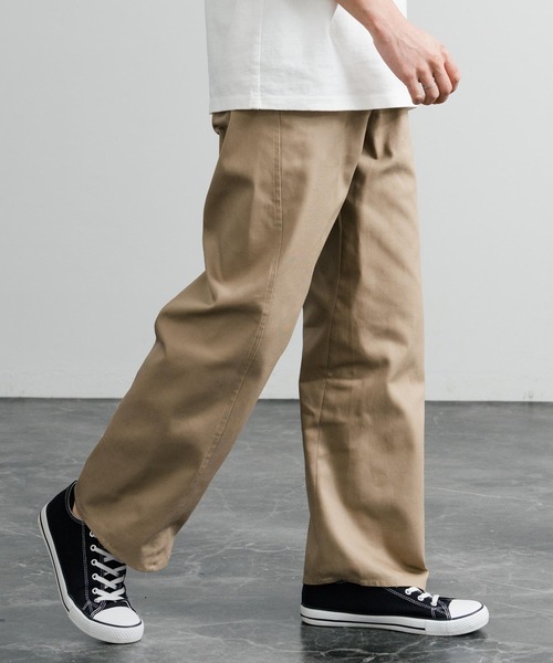 Rocky Monroe（ロッキーモンロー）の「ワイドツイストチノトラウザー（チノパンツ・メンズ・ベージュ/ブラック/ネイビー/モスグリーン・マルチサイズ）」の10枚目の写真