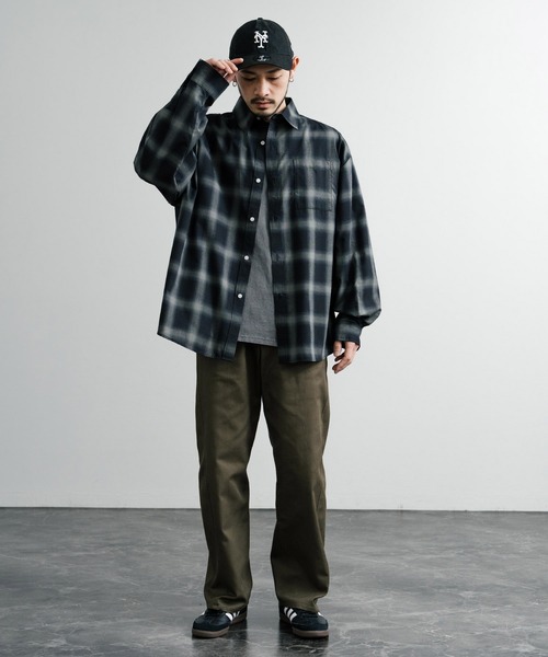 Rocky Monroe（ロッキーモンロー）の「ワイドツイストチノトラウザー（チノパンツ・メンズ・ベージュ/ブラック/ネイビー/モスグリーン・マルチサイズ）」の16枚目の写真