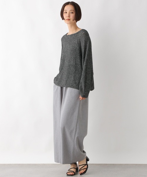 LEPSIM（レプシィム）の「5ゲージメッシュドルマンプルオーバー　243143（ニット/セーター・レディース・ブラック/グレイッシュベージュ/コーラル/ブルーパープル/ホワイト×ブラック/ピンク・FREE）」の19枚目の写真