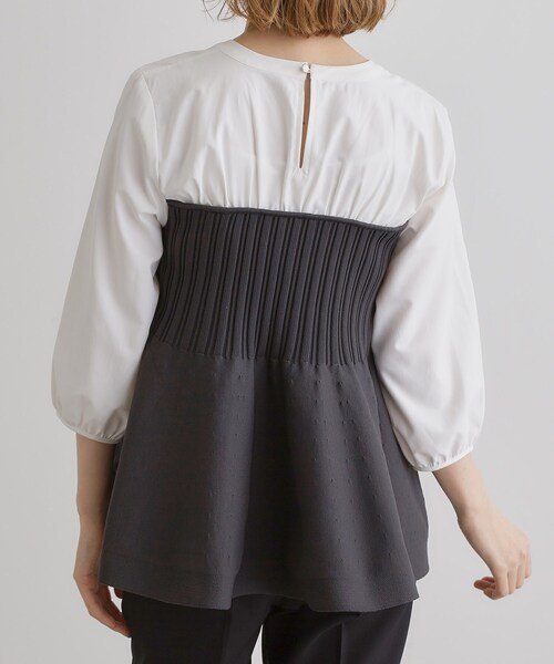 grove（グローブ）の「ニットビスチェドッキングシャツ（Tシャツ/カットソー・レディース・チャコールグレー/ネイビー・02/03/04/01/05）」の13枚目の写真