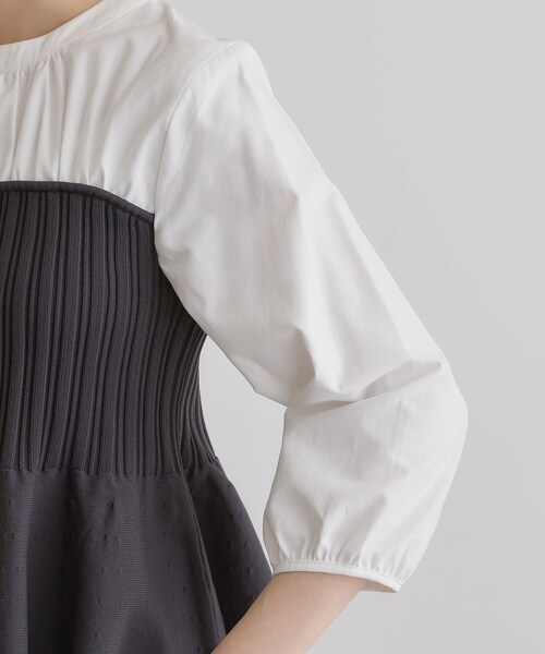 grove（グローブ）の「ニットビスチェドッキングシャツ（Tシャツ/カットソー・レディース・チャコールグレー/ネイビー・02/03/04/01/05）」の16枚目の写真