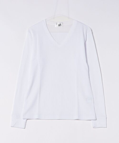 ARCHIVER(アーカイバ)の「【RS】【RDS】Vネックワッフルカットソー(Tシャツ/カットソー・レディース・グレー/ネイビー/ホワイト/ベージュ/カーキ/ブラック/ライトピンク・MEDIUM/X-LARGE/LARGE)」の21枚目の写真