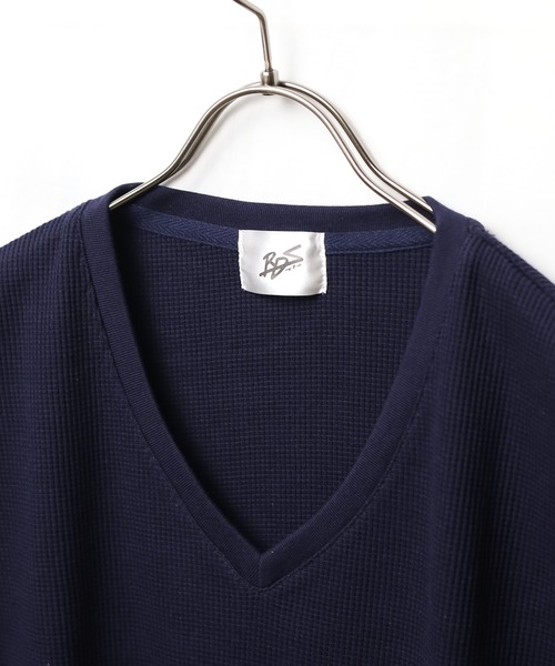 ARCHIVER(アーカイバ)の「【RS】【RDS】Vネックワッフルカットソー(Tシャツ/カットソー・レディース・グレー/ネイビー/ホワイト/ベージュ/カーキ/ブラック/ライトピンク・MEDIUM/X-LARGE/LARGE)」の9枚目の写真