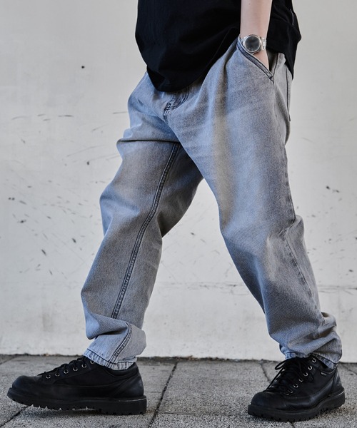 JEMORGAN(ジェーイーモーガン)の「『JEMORGAN LONG JOHNS/ジェーイーモーガンロングジョーンズ』easy denim PT【+】(デニムパンツ・メンズ・ライトブルー/ライトグレー・M/L/XL)」の4枚目の写真