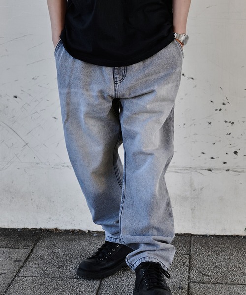JEMORGAN(ジェーイーモーガン)の「『JEMORGAN LONG JOHNS/ジェーイーモーガンロングジョーンズ』easy denim PT【+】(デニムパンツ・メンズ・ライトブルー/ライトグレー・M/L/XL)」の5枚目の写真