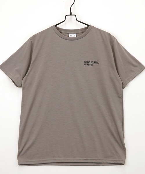 BAYBLO(ベイブロ)の「(GV)ミニロゴTシャツ 吸水速乾 UVカット(Tシャツ/カットソー・メンズ・オフホワイト/ブルー/ブラック系その他3/オリーブ/ブラック/グレイッシュベージュ/ブラック系その他2/サーモンピンク/ホワイト/スミクロ/ネイビー/ミント・M/L/LL)」の8枚目の写真