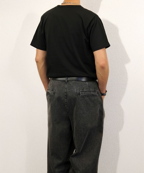 BAYBLO(ベイブロ)の「(GV)ミニロゴTシャツ 吸水速乾 UVカット(Tシャツ/カットソー・メンズ・オフホワイト/ブルー/ブラック系その他3/オリーブ/ブラック/グレイッシュベージュ/ブラック系その他2/サーモンピンク/ホワイト/スミクロ/ネイビー/ミント・M/L/LL)」の15枚目の写真