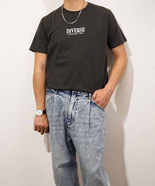 BAYBLO(ベイブロ)の「(GV)ミニロゴTシャツ 吸水速乾 UVカット(Tシャツ/カットソー・メンズ・オフホワイト/ブルー/ブラック系その他3/オリーブ/ブラック/グレイッシュベージュ/ブラック系その他2/サーモンピンク/ホワイト/スミクロ/ネイビー/ミント・M/L/LL)」の16枚目の写真