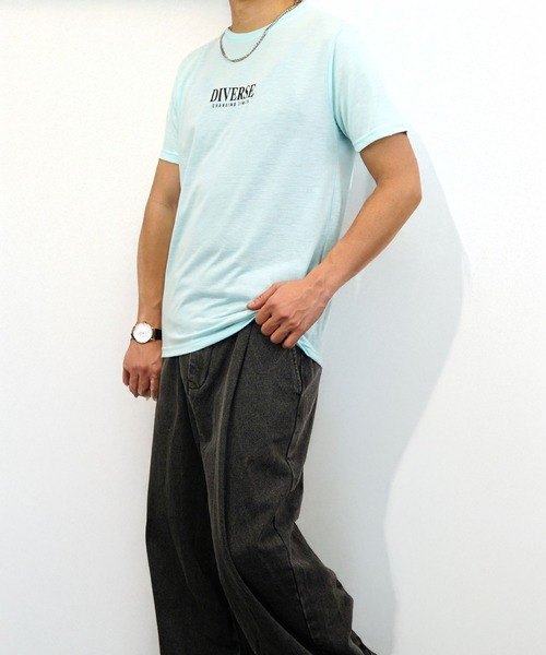 BAYBLO(ベイブロ)の「(GV)ミニロゴTシャツ 吸水速乾 UVカット(Tシャツ/カットソー・メンズ・オフホワイト/ブルー/ブラック系その他3/オリーブ/ブラック/グレイッシュベージュ/ブラック系その他2/サーモンピンク/ホワイト/スミクロ/ネイビー/ミント・M/L/LL)」の21枚目の写真