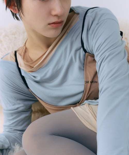 JOSE MOON（ジョゼムーン）の「LONG TOP/ロングトップ（Tシャツ/カットソー・レディース・ベージュ系その他/グリーン/ブラック/サックスブルー/グレー/イエロー系その他・FREE）」の20枚目の写真