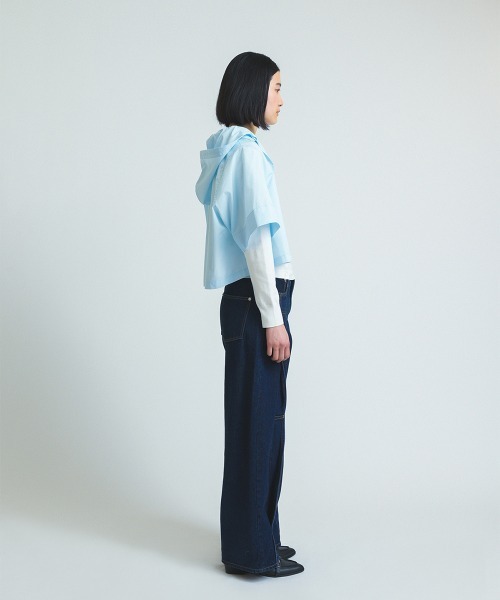 セール】open collar hoodie shirt（シャツ/ブラウス）｜soduk