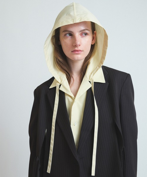 soduk(スドーク)の「open collar hoodie shirt(シャツ/ブラウス・レディース・ブルー・ONE SIZE)」の14枚目の写真