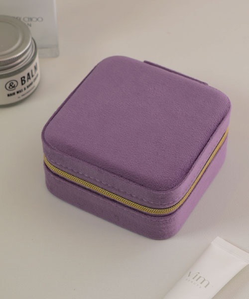 セール】【resonance】ベロア ニュアンスカラー アクセサリーケース
