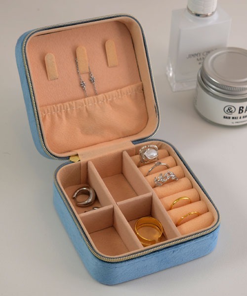 セール】【resonance】ベロア ニュアンスカラー アクセサリーケース