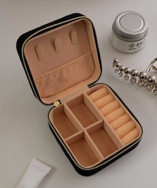 セール】【resonance】ベロア ニュアンスカラー アクセサリーケース