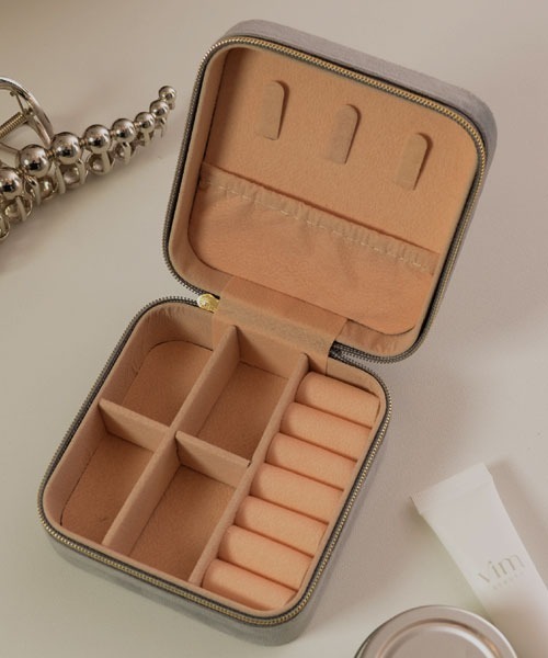 セール】【resonance】ベロア ニュアンスカラー アクセサリーケース