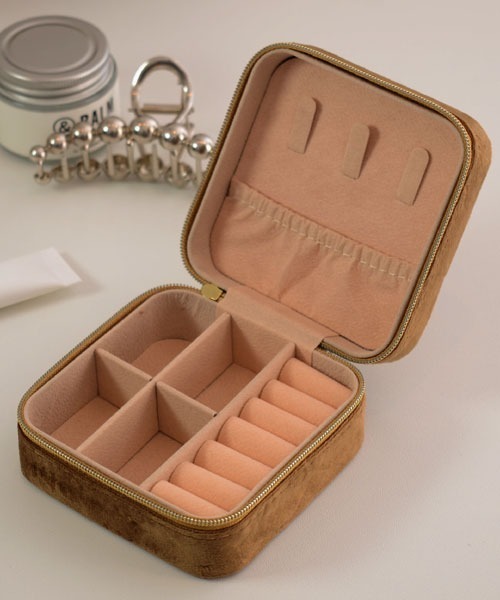 セール】【resonance】ベロア ニュアンスカラー アクセサリーケース