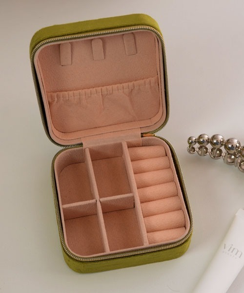 セール】【resonance】ベロア ニュアンスカラー アクセサリーケース