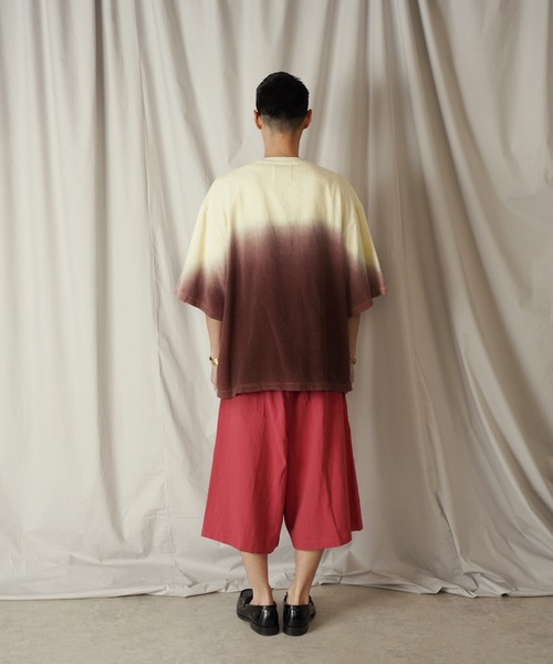 Aphlotus（アプロタス）の「グラデーション ダイ H/S パイルクルーネック カットソー（Tシャツ/カットソー・メンズ・ブラウン/ネイビー・LARGE/MEDIUM/SMALL）」の10枚目の写真