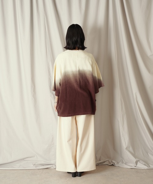 Aphlotus（アプロタス）の「グラデーション ダイ H/S パイルクルーネック カットソー（Tシャツ/カットソー・メンズ・ブラウン/ネイビー・LARGE/MEDIUM/SMALL）」の18枚目の写真