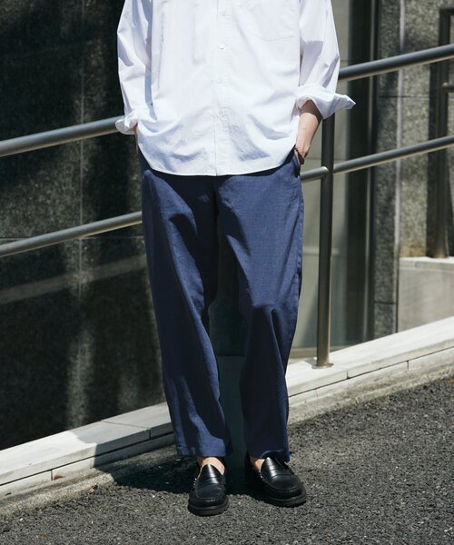 JOURNAL STANDARD（ジャーナルスタンダード）の「”吸水速乾 / 接触冷感” EVALET LIGHT ブッチャー1プリーツスラックス（スラックス・メンズ・ブラウン系その他/アイボリー/ブラック/ブルー系その他/ブラック系その他・LARGE/X-LARGE/MEDIUM/SMALL）」の5枚目の写真