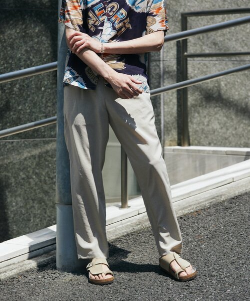 JOURNAL STANDARD（ジャーナルスタンダード）の「”吸水速乾 / 接触冷感” EVALET LIGHT ブッチャー1プリーツスラックス（スラックス・メンズ・ブラウン系その他/アイボリー/ブラック/ブルー系その他/ブラック系その他・LARGE/X-LARGE/MEDIUM/SMALL）」の2枚目の写真