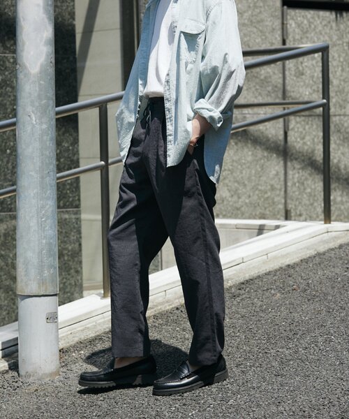 JOURNAL STANDARD（ジャーナルスタンダード）の「”吸水速乾 / 接触冷感” EVALET LIGHT ブッチャー1プリーツスラックス（スラックス・メンズ・ブラウン系その他/アイボリー/ブラック/ブルー系その他/ブラック系その他・LARGE/X-LARGE/MEDIUM/SMALL）」の16枚目の写真