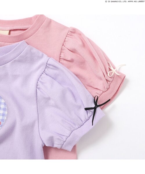sanrio（サンリオ）の「【サンリオキャラクターズ】スカラップTシャツ（Tシャツ/カットソー・キッズ・ピンク/レッド/チェック/ラベンダー・80/90/100/110/120/130/140）」の6枚目の写真