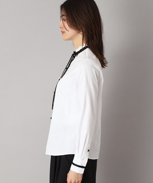 DRESSTERIOR（ドレステリア）の「◆【洗える/コットン】フリルネックツイルブラウス（シャツ/ブラウス・レディース・ホワイト・38/36/34）」の11枚目の写真