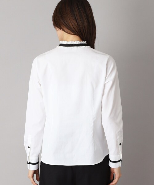 DRESSTERIOR（ドレステリア）の「◆【洗える/コットン】フリルネックツイルブラウス（シャツ/ブラウス・レディース・ホワイト・38/36/34）」の12枚目の写真