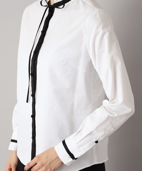 DRESSTERIOR（ドレステリア）の「◆【洗える/コットン】フリルネックツイルブラウス（シャツ/ブラウス・レディース・ホワイト・38/36/34）」の14枚目の写真