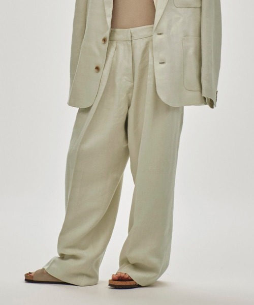 パンツ TODAYFUL Tuck Linen Trousers 38 セール】TODAYFUL Tuck Linen Trousers 12510710（その他パンツ