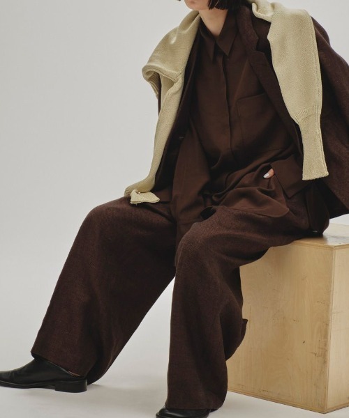 TODAYFUL(トゥデイフル)の「TODAYFUL Tuck Linen Trousers 12510710(その他パンツ・レディース・グリーン/ブラウン・38/36)」の4枚目の写真