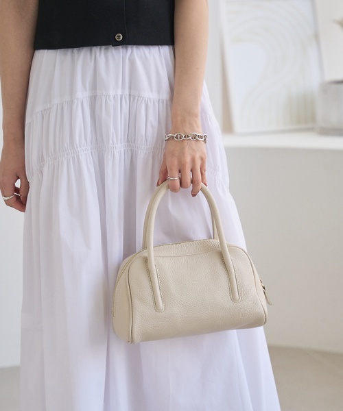 AULENTTI（オウレンティ）の「AULENTTI/オウレンティ BOSTON（ボストンバッグ・レディース・アイボリー/キャメル・FREE）」の5枚目の写真