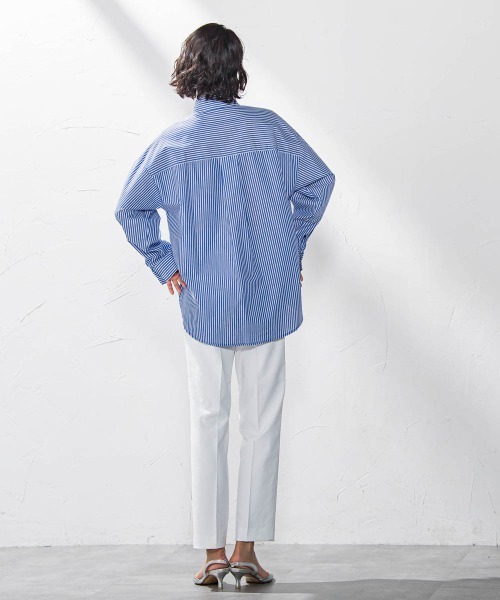 la.f…(ラエフ)の「【WEB限定】ストライプブラウス≪洗濯機で洗える≫(シャツ/ブラウス・レディース・ブルー系その他/ダークネイビー/イエロー系その他・9号)」の19枚目の写真