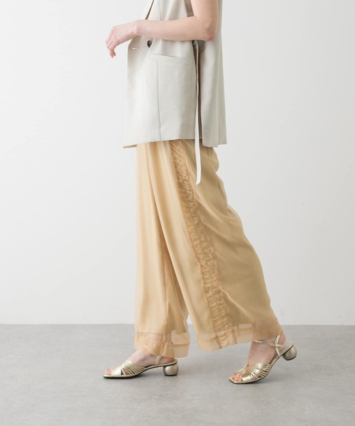 SENSE OF PLACE by URBAN RESEARCH（センスオブプレイスバイアーバンリサーチ）の「シアーパンツ（その他パンツ・レディース・ブラック/ベージュ/グレー・ONE）」の5枚目の写真