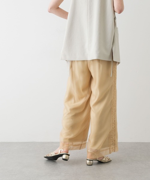 SENSE OF PLACE by URBAN RESEARCH（センスオブプレイスバイアーバンリサーチ）の「シアーパンツ（その他パンツ・レディース・ブラック/ベージュ/グレー・ONE）」の6枚目の写真