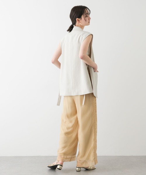 SENSE OF PLACE by URBAN RESEARCH（センスオブプレイスバイアーバンリサーチ）の「シアーパンツ（その他パンツ・レディース・ブラック/ベージュ/グレー・ONE）」の10枚目の写真