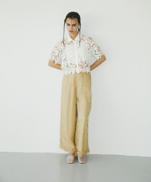 SENSE OF PLACE by URBAN RESEARCH（センスオブプレイスバイアーバンリサーチ）の「シアーパンツ（その他パンツ・レディース・ブラック/ベージュ/グレー・ONE）」の12枚目の写真