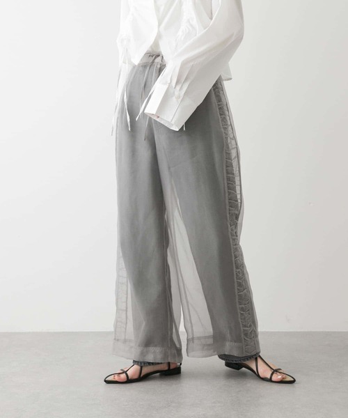 SENSE OF PLACE by URBAN RESEARCH（センスオブプレイスバイアーバンリサーチ）の「シアーパンツ（その他パンツ・レディース・ブラック/ベージュ/グレー・ONE）」の22枚目の写真