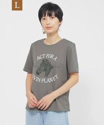 【L】【カタログ掲載品】【ウォッシャブル】アニマルロゴプリントカットソー