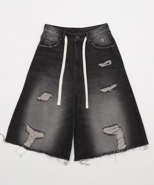 希少美品✨ヴィズヴィム FLUXUS99 ダメージ加工 デニムハーフパンツ 34 希少美品✨ヴィズヴィム FLUXUS99 ダメージ加工 デニムハーフパンツ 34